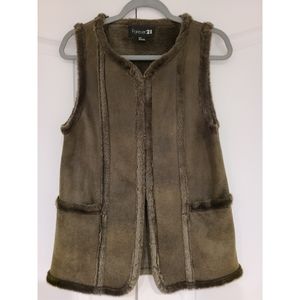 Womens Forever21 brown vest, size S/P, worn, like new/great condition